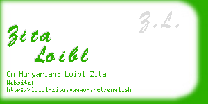 zita loibl business card